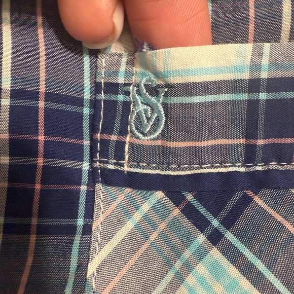 Victoria's Secret Blue and White Plaid Pajama Set - Picture 11 of 16